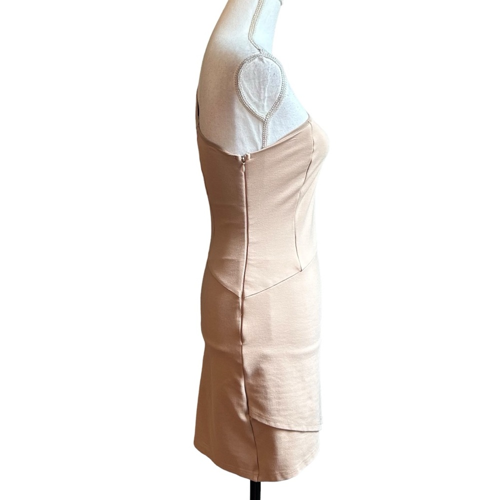 NBD Jackie Mini One Shoulder Cut Out Side Dress Woman SZ Small in Taupe - Picture 6 of 11